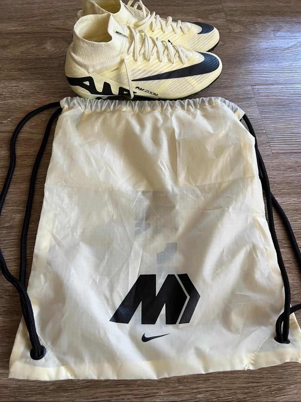 Nike Mercurial Air Zoom Soccer Cleats - Cream/Black